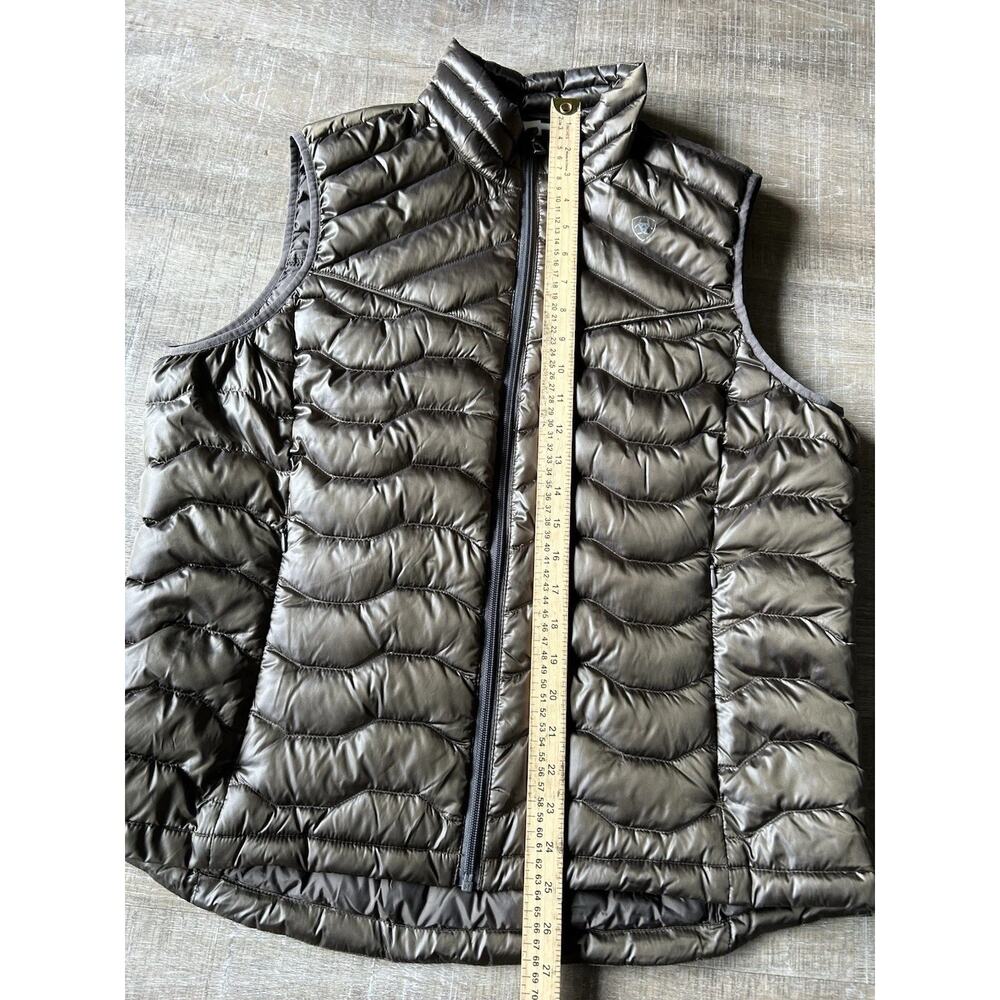 Ariat AriatTEK Ideal Down Vest Womens XL Brown Quilted Insulated Full Zip - Picture 5 of 11